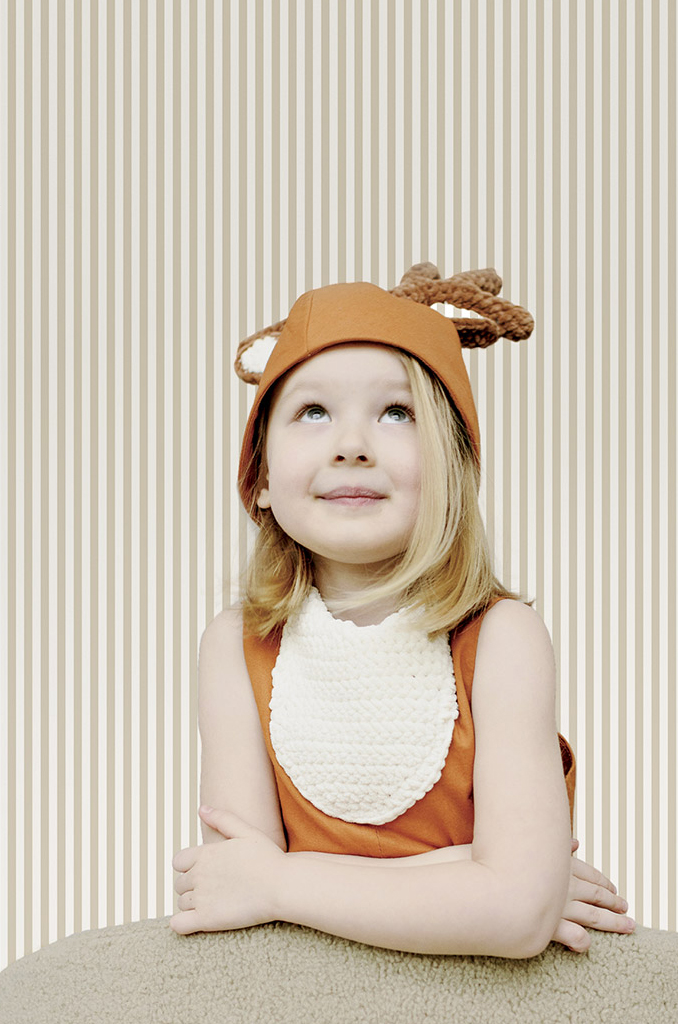 papel pintado infantil rayas beige - colección Happy by Cristiana Masi